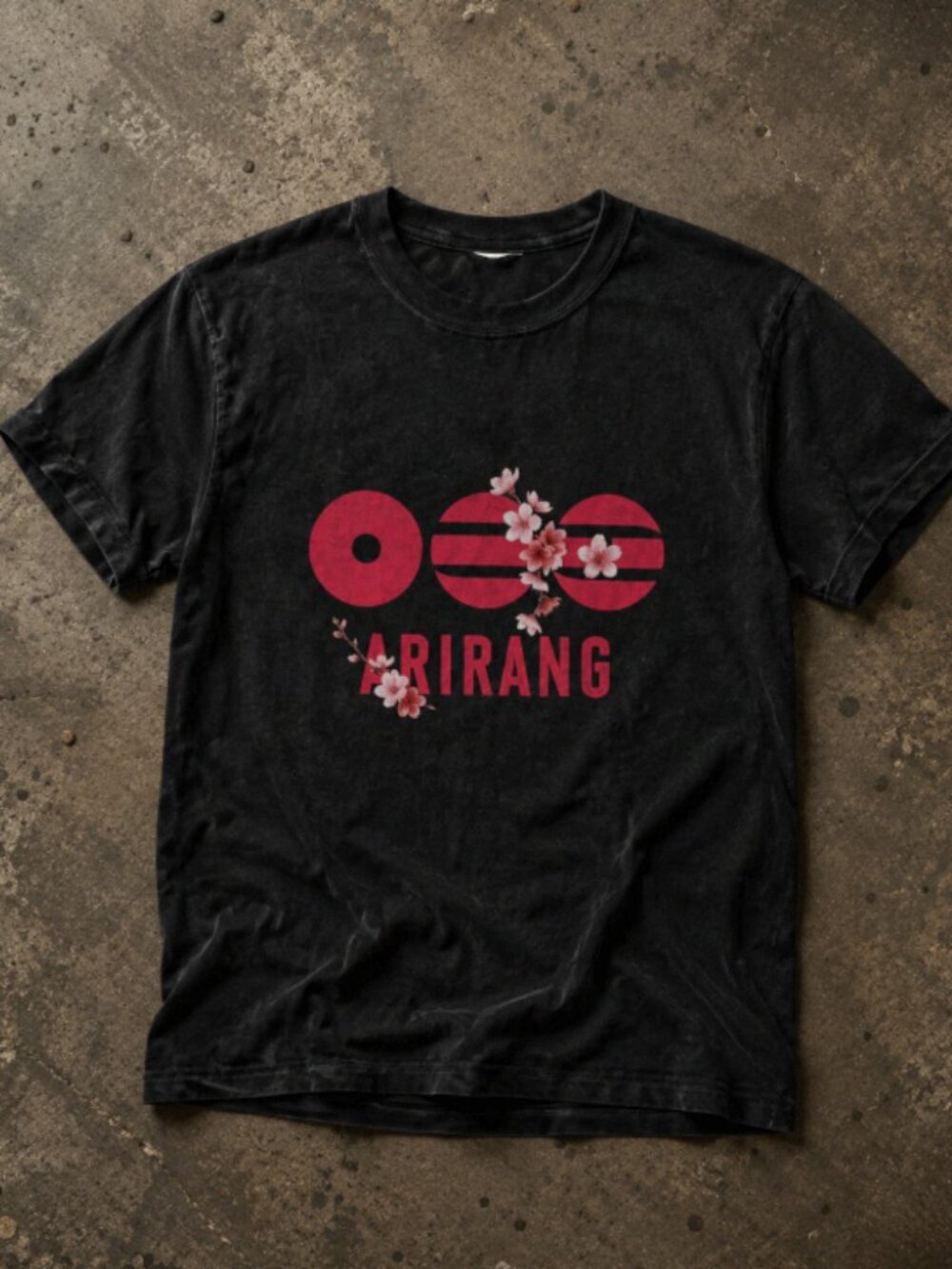 Vintage Arirang Korean Graphic Tee Retro Sakura Y2K Streetwear Shirt